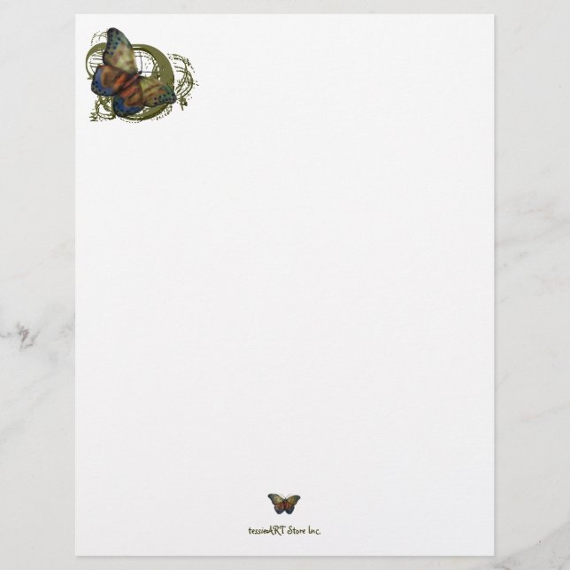 Monarch Butterfly 8,5 tum x 11 tum Letterhead (Framsida)