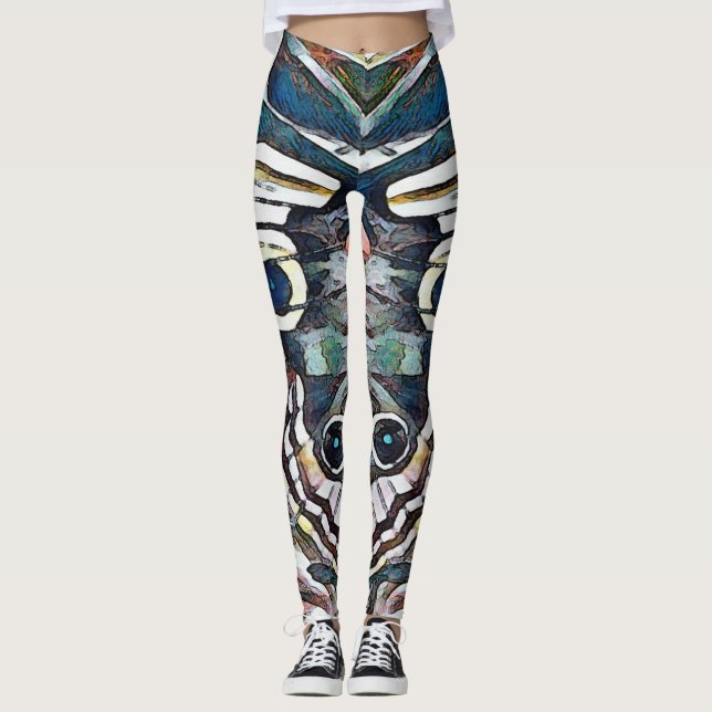 Monarch Butterfly Abstrakt Leggings (Framsida)