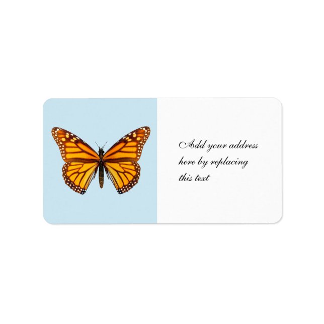 Monarch Butterfly Adressetikett (Framsidan)