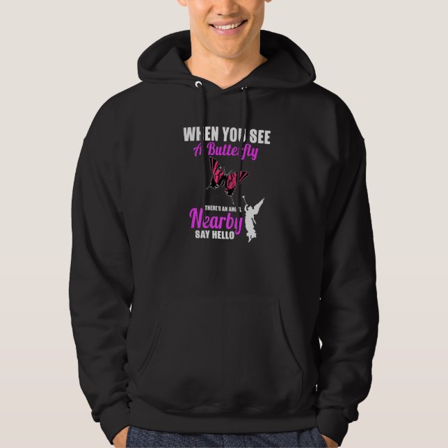 Monarch Butterfly Angel-Religiösa Hoodie (Framsida)