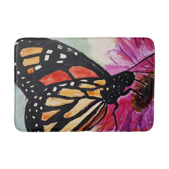 Monarch Butterfly Bath Mat Badrumsmatta (Framsidan)