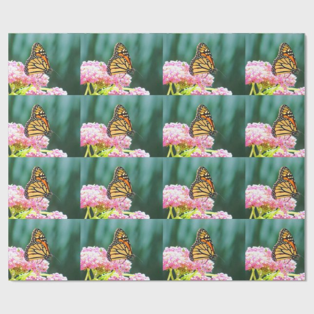 Monarch Butterfly Beauty Wrapping Papper Presentpapper (Platt)