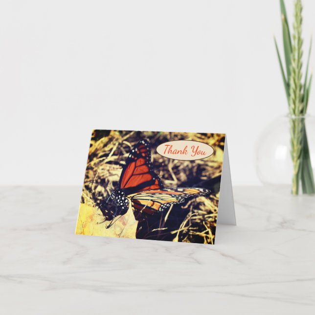 Monarch Butterfly-beskaffenhet - tack för ditt kor (Framsida)