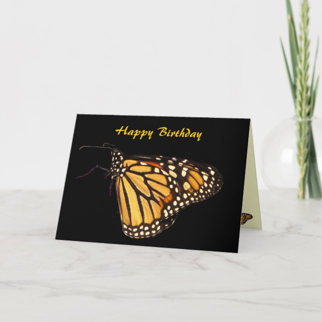 Monarch Butterfly Birthday Kort (Framsida)