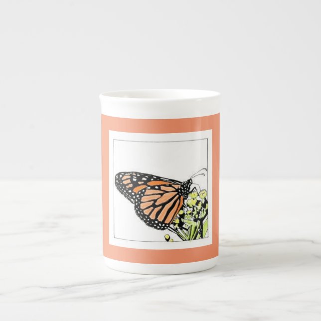 monarch butterfly bone china mug benporslin mugg (Framsidan)