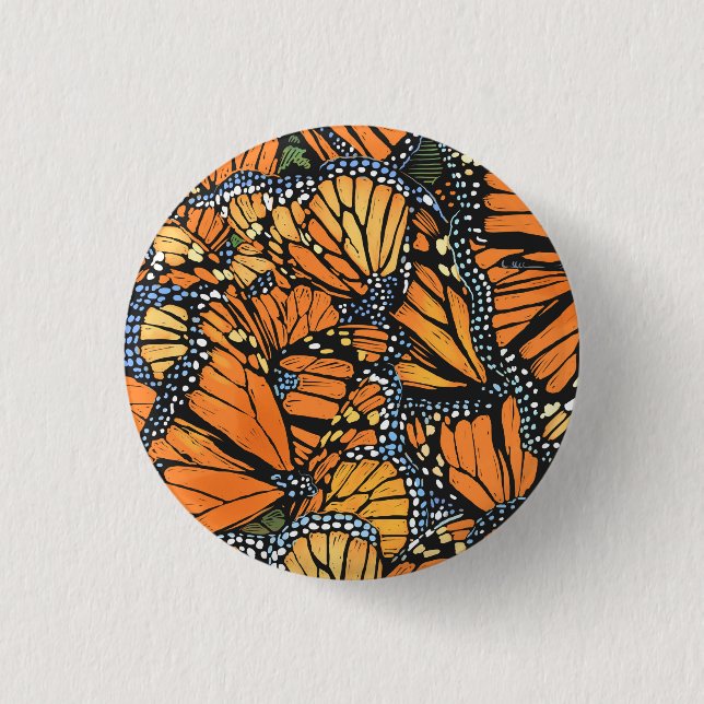 Monarch Butterfly Butterfly Button Knapp (Framsida)