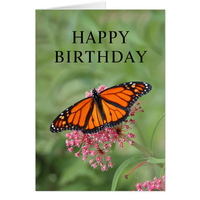 Monarch Butterfly Card Hälsningskort (Framsidan)