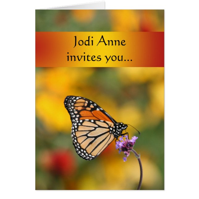 Monarch Butterfly Card Hälsningskort (Framsidan)