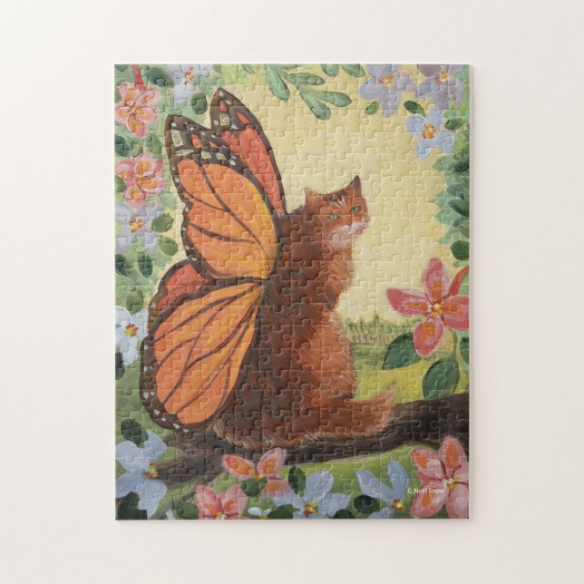Monarch Butterfly Cat in Meadow Pussel (Vertikal)