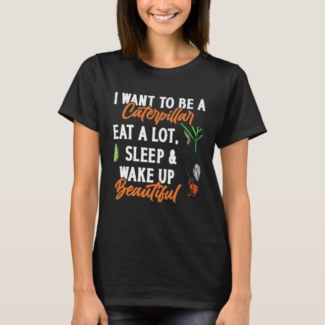Monarch Butterfly Caterpillar Insect Collector Ent T Shirt (Framsida)