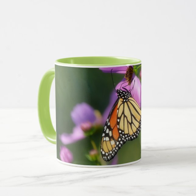 Monarch Butterfly Close Up Mug Cup Mugg (Framsida vänster)