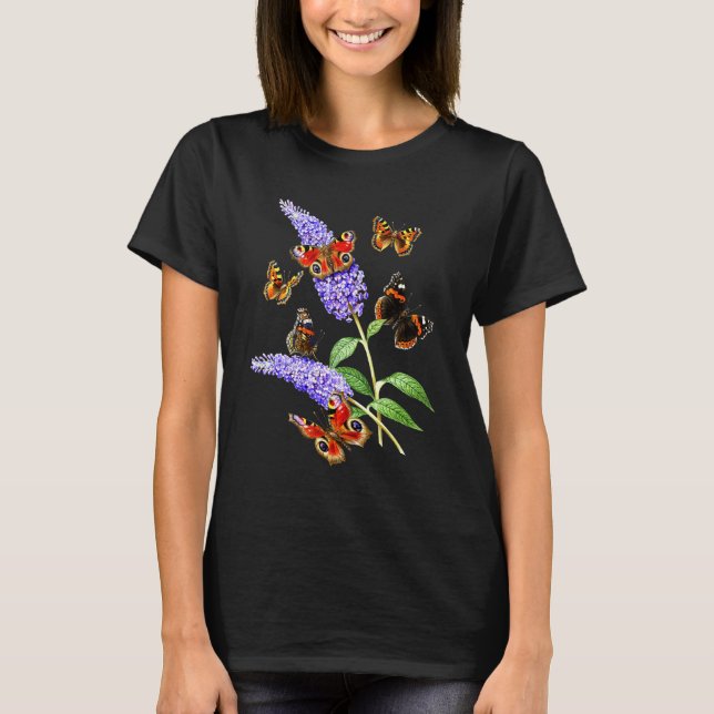 Monarch Butterfly Cute Entomology Botanical Wildfl T Shirt (Framsida)