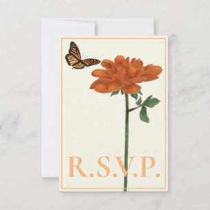 Monarch Butterfly Dahlia Navy Blue QRC OSA Kort