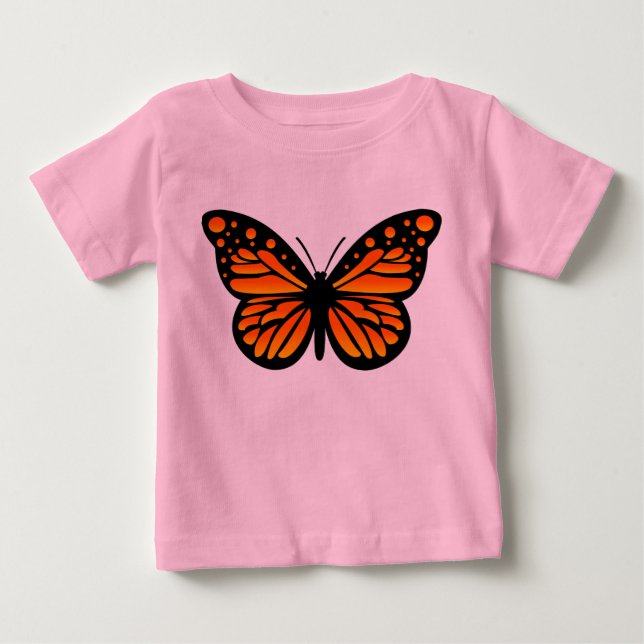 Monarch Butterfly Design - Baby Bra Jersey T-Shir T Shirt (Framsida)