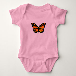 Monarch Butterfly Design - Baby Jersey Bodykostym T Shirt