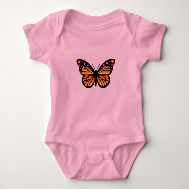 Monarch Butterfly Design - Baby Jersey Bodykostym T Shirt (Framsida)