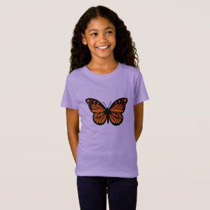 Monarch Butterfly Design - Girls Bra Jersey T-Sh T Shirt