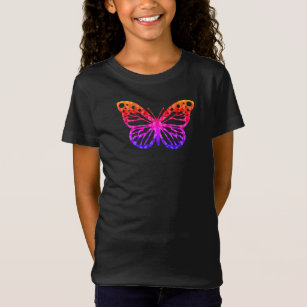 Monarch Butterfly Design - Girls Bra Jersey T-Sh T Shirt