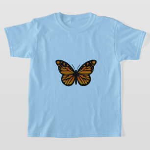 Monarch Butterfly Design - Girls grundläggande T-S T Shirt