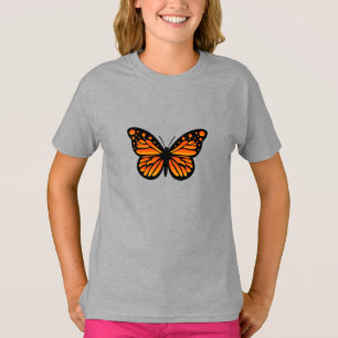 Monarch Butterfly Design - Girls grundläggande T-S T Shirt