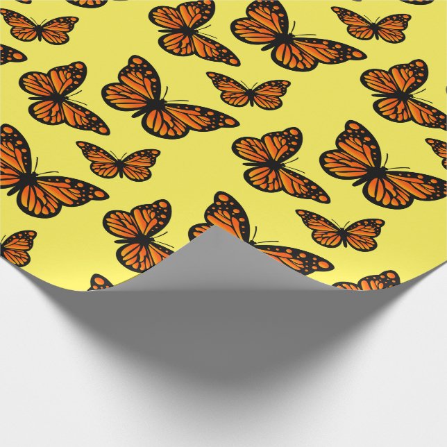 Monarch Butterfly Design - Papper radbrytning av p Presentpapper (Hörn)