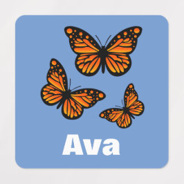 Monarch Butterfly Design - Small Square Clothing L Klistermärke