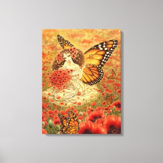 Monarch Butterfly Fairy Kanvastryck (Framsida)