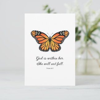 Monarch Butterfly Flat Card Gud är inom henne