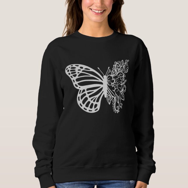 Monarch Butterfly Flower Insect Collector Entomolo T Shirt (Framsida)