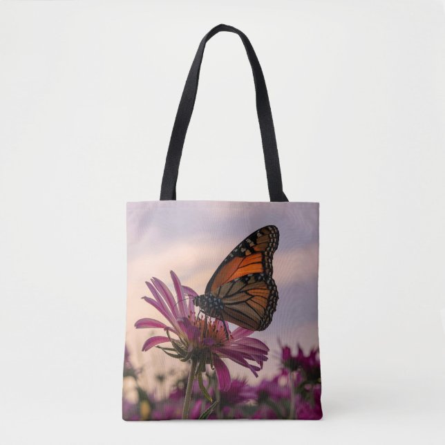 Monarch Butterfly Flower Tygkasse (Framsida)