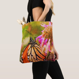 Monarch Butterfly från blomkonst närmar sig Tygkasse