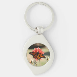 Monarch Butterfly från Dahlia Swirl Silverfärgad Nyckelring