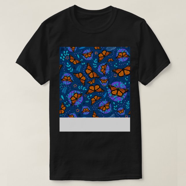 Monarch Butterfly Garden T Shirt (Design framsida)