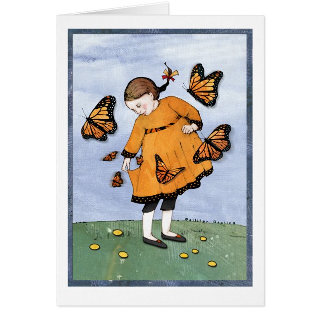 Monarch Butterfly Girl OBS Kort (Framsidan)
