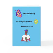 Monarch Butterfly Haiku Card på framsidan