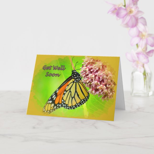 Monarch Butterfly Hämta brunnskort Kort (Orkide)