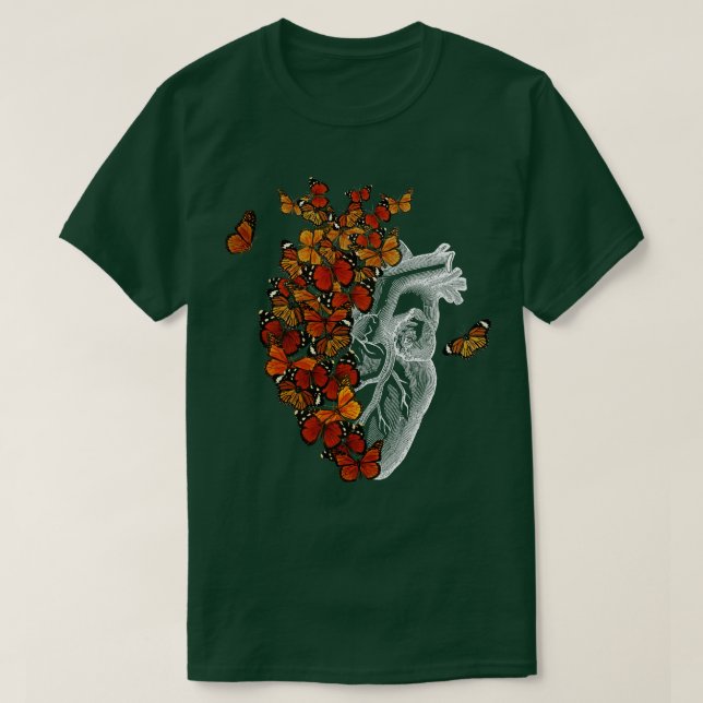 Monarch Butterfly Heart av Tobe Fonseca T Shirt (Design framsida)