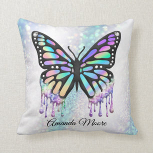 Monarch butterfly HOLOGRAPH foil dekorativ kudde