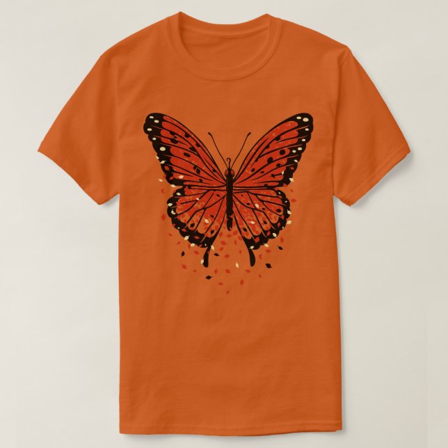 Monarch Butterfly Höst löv av Tobe Fonseca T Shirt (Design framsida)
