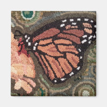 Monarch Butterfly Hoved Matta Magnet