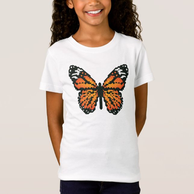 Monarch butterfly i polygon t shirt (Framsida)