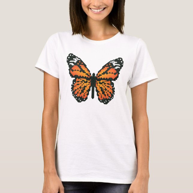 Monarch butterfly i polygon t shirt (Framsida)