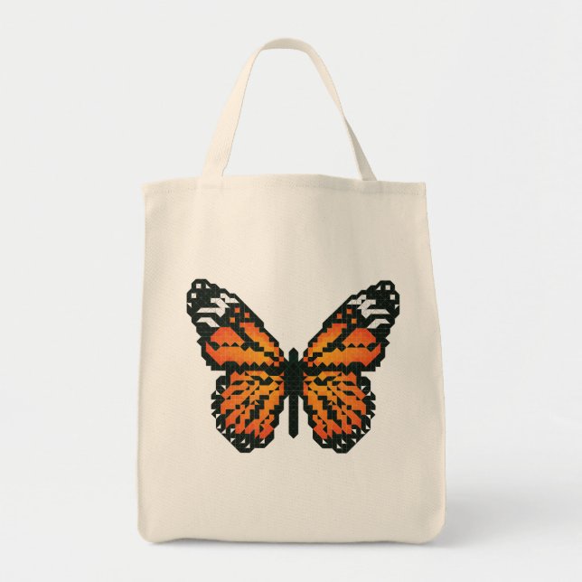 Monarch butterfly i polygon tygkasse (Framsidan)