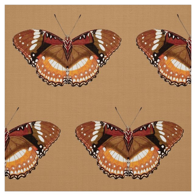 Monarch Butterfly in Brown, Rust och Cream Tyg (Provkarta)