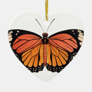 Monarch Butterfly Julgransprydnad Keramik