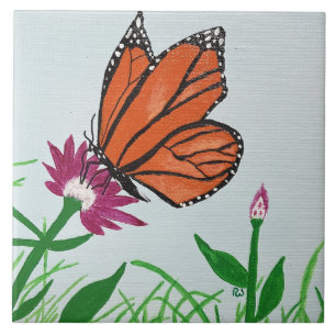 Monarch Butterfly Kakelplatta