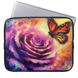 Monarch Butterfly Lila Ro Sunset Orange Laptop Fodral