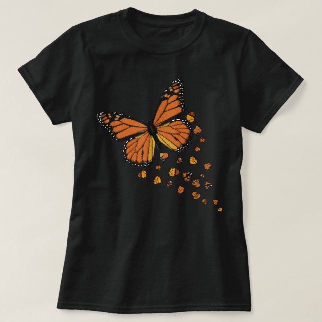 Monarch Butterfly Love Heart T Gift for Women and  Shirt (Design framsida)