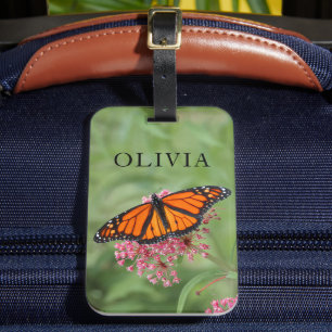 Monarch Butterfly Luggage Tag Bagagebricka