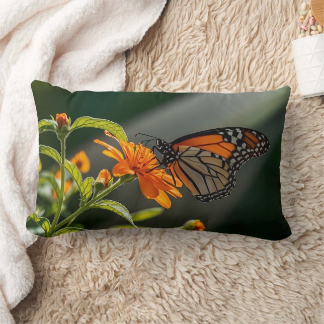 Monarch Butterfly Lumbarkudde (Filt)